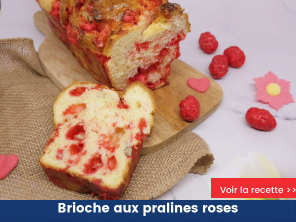 Brioche aux pralines roses